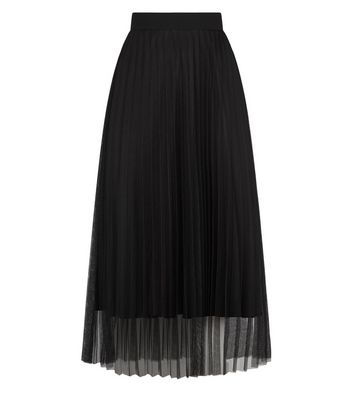 black mesh skirt new look
