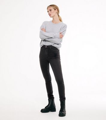 Tall Black High Waist Hallie Super Skinny Jeans | New Look