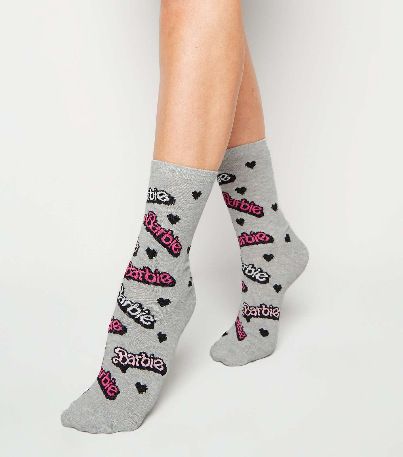 Grey Barbie Logo Socks Image 2
