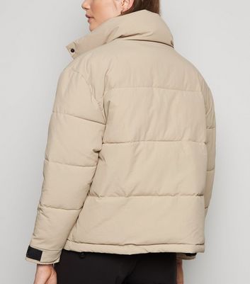 stone cropped puffer jacket