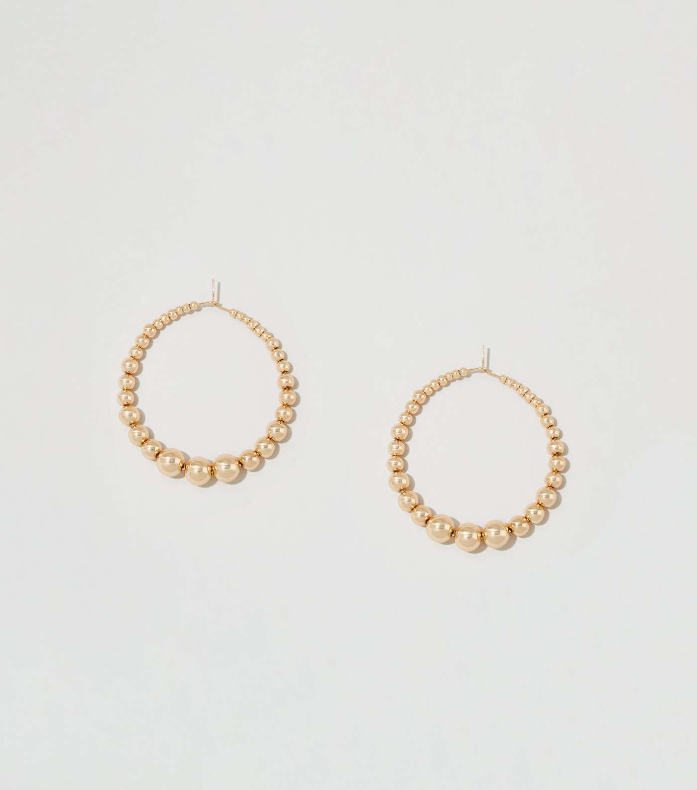 Gold Orb Hoop Earrings