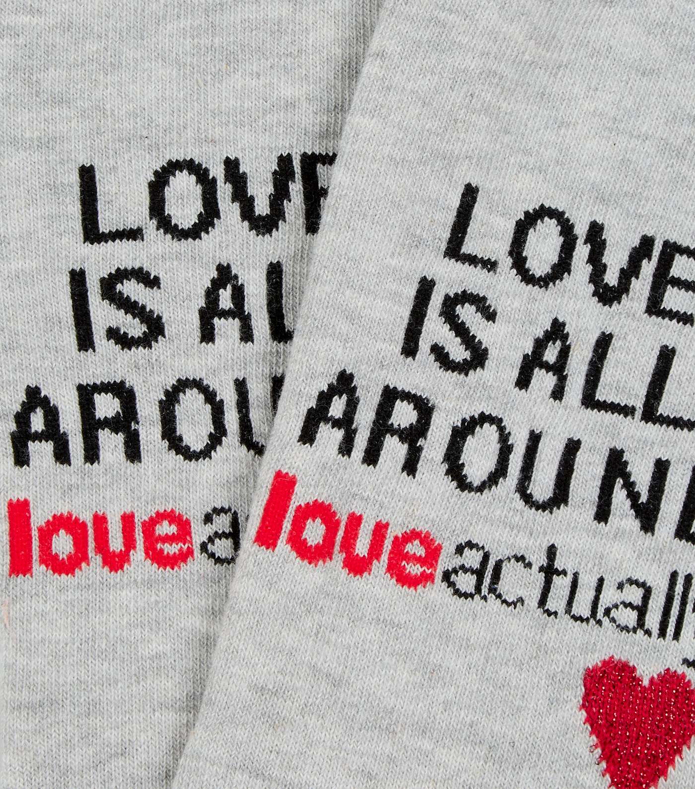 Grey Love Actually Slogan Socks Image 3