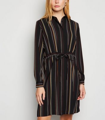 new look striped shirt dress