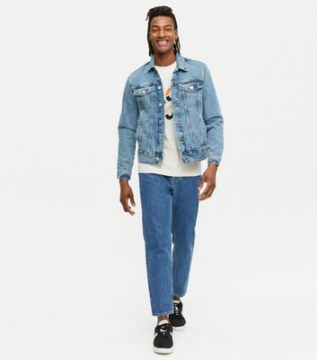 Mens slim denim on sale jacket