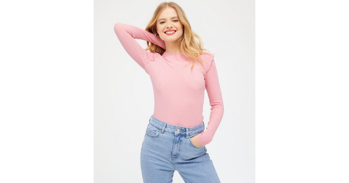 baby pink long sleeve top