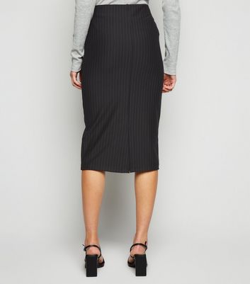 pinstripe midi skirt