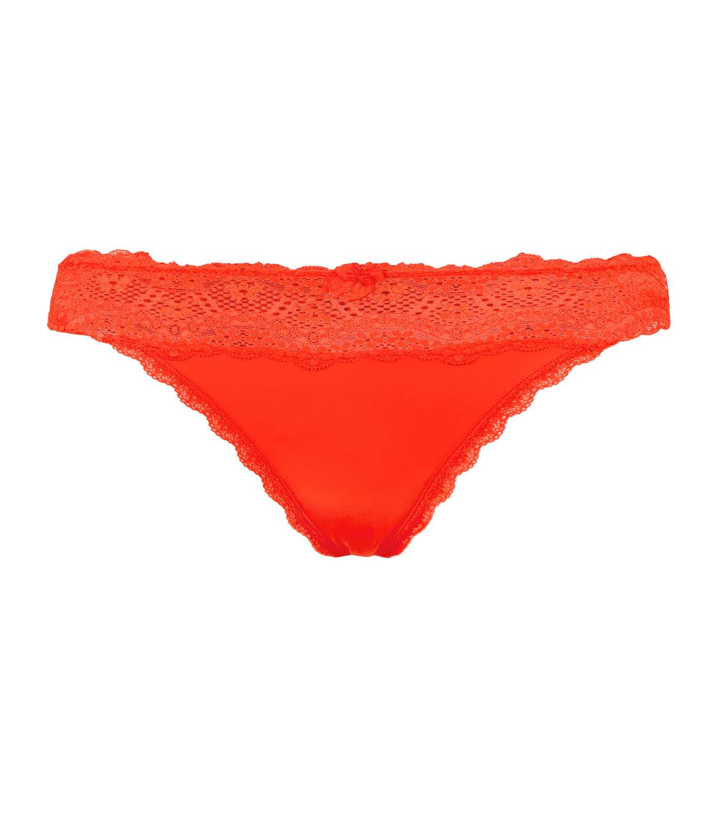 Red Lace Waist Thong Image 3