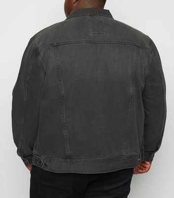 plus size grey denim jacket