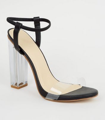 new look clear block heels