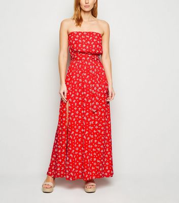red maxi beach dress
