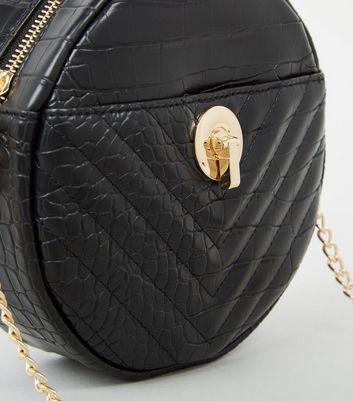 Round croc online bag