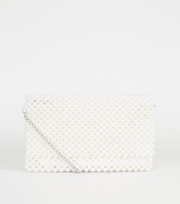 white clutch bag new look