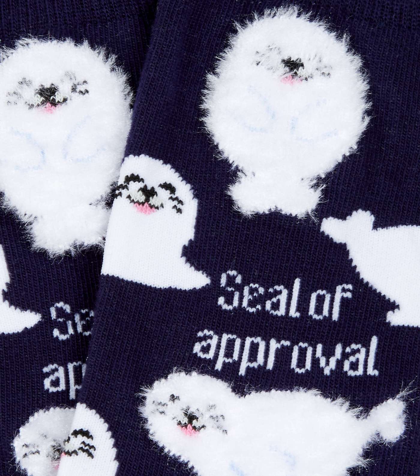 Navy Seal Of Approval Fluffy Slogan Socks Image 3