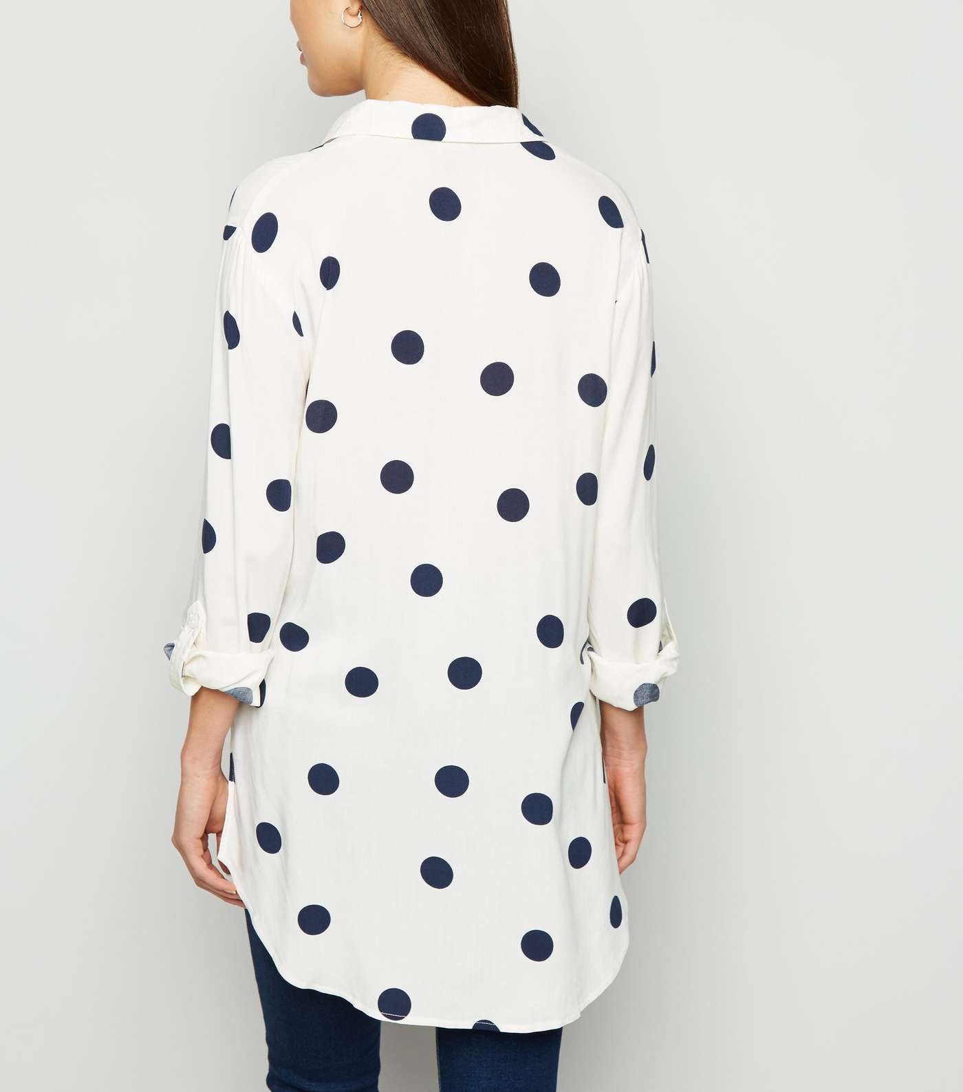 Cream Polka Dot Overhead Shirt Image 3