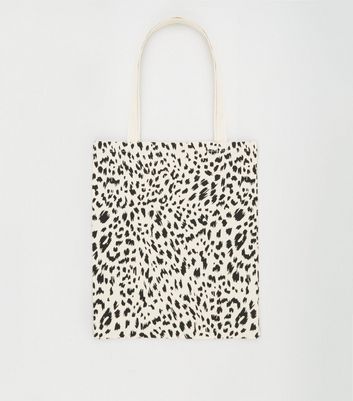 leopard print canvas bag