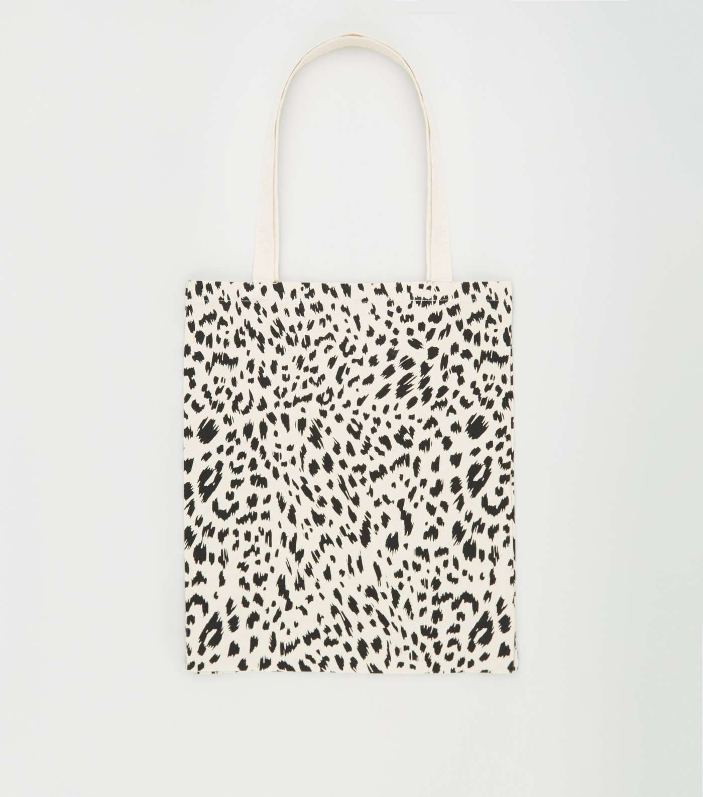 Cream Leopard Print Canvas Bag