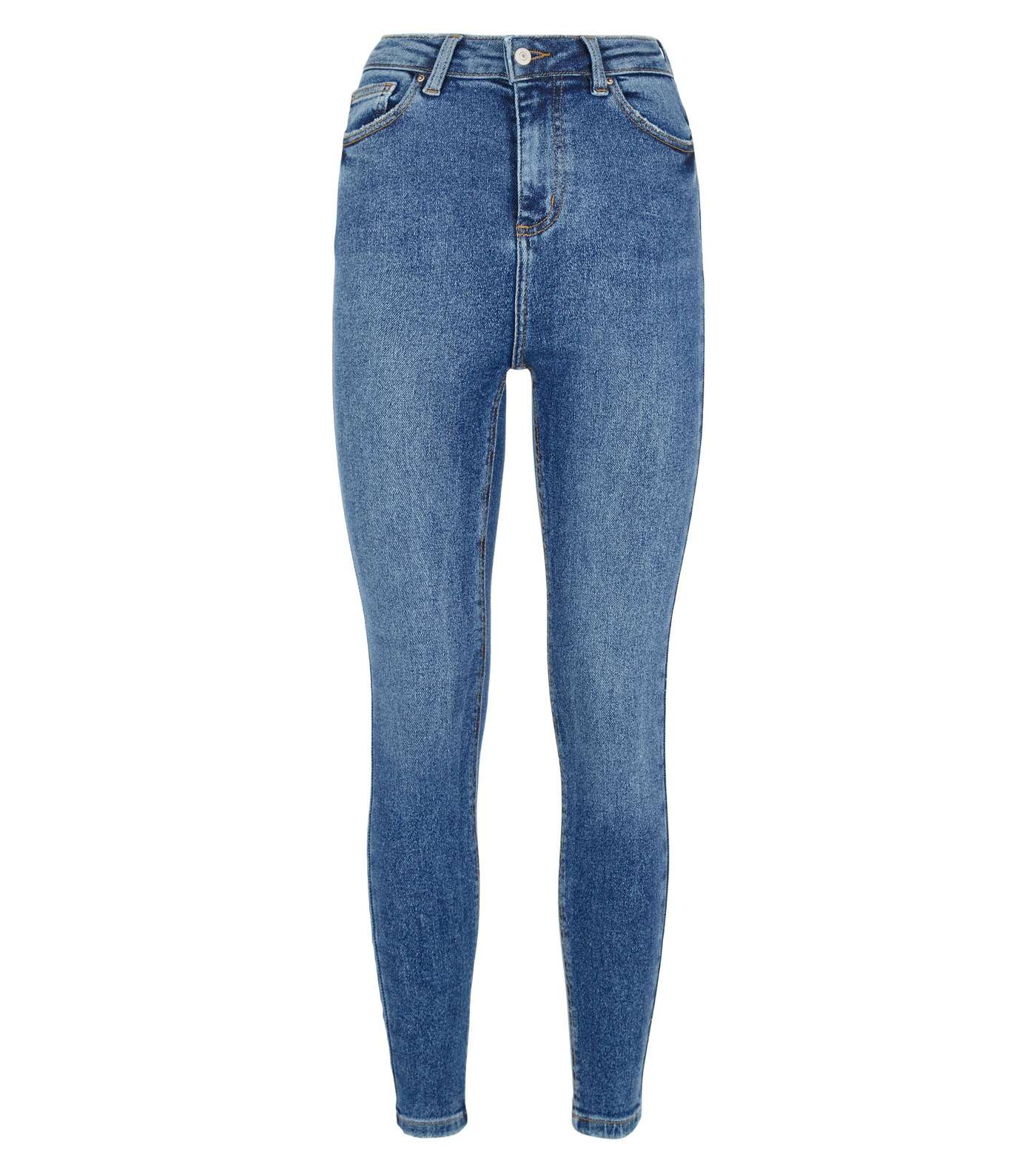 Blue High Waist Hallie Super Skinny Jeans Image 4