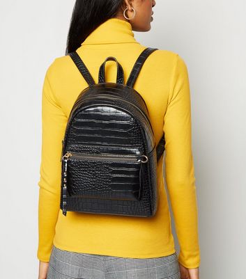 Faux croc 2024 backpack