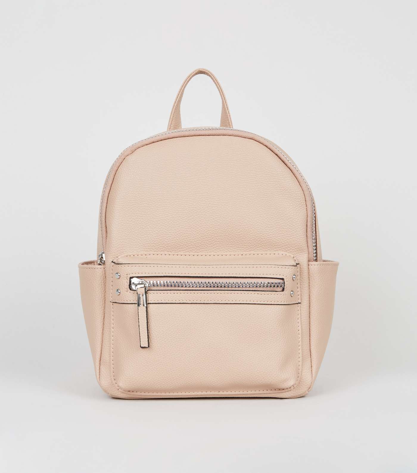 Pale Pink Leather-Look Mini Backpack