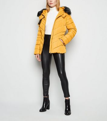 New look shop coats mustard