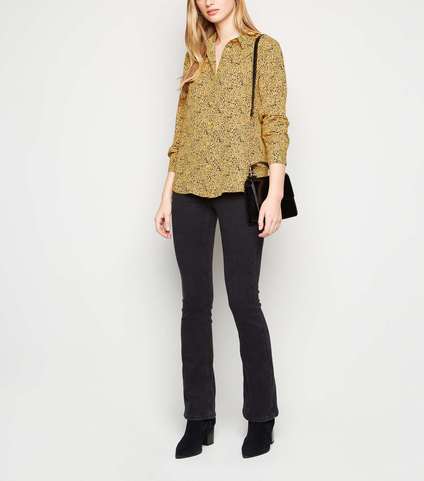Mustard Leopard Print Long Sleeve Shirt  Image 2