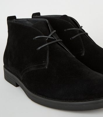 mens black desert boots uk