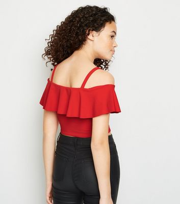 bardot cold shoulder top