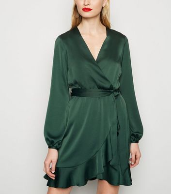 robe en satin vert