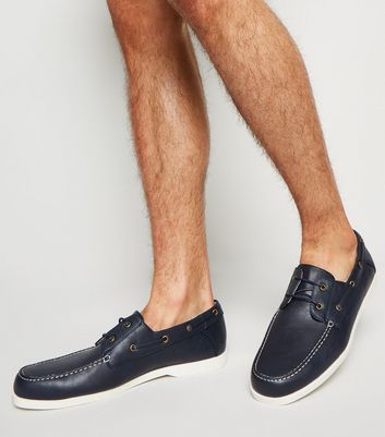 Mens navy clearance leather boat shoes