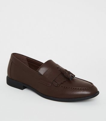 mens dark brown tassel loafers