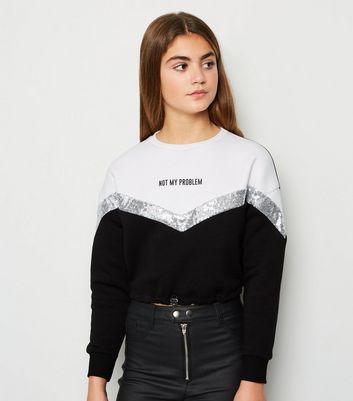 white sequin sweatshirt