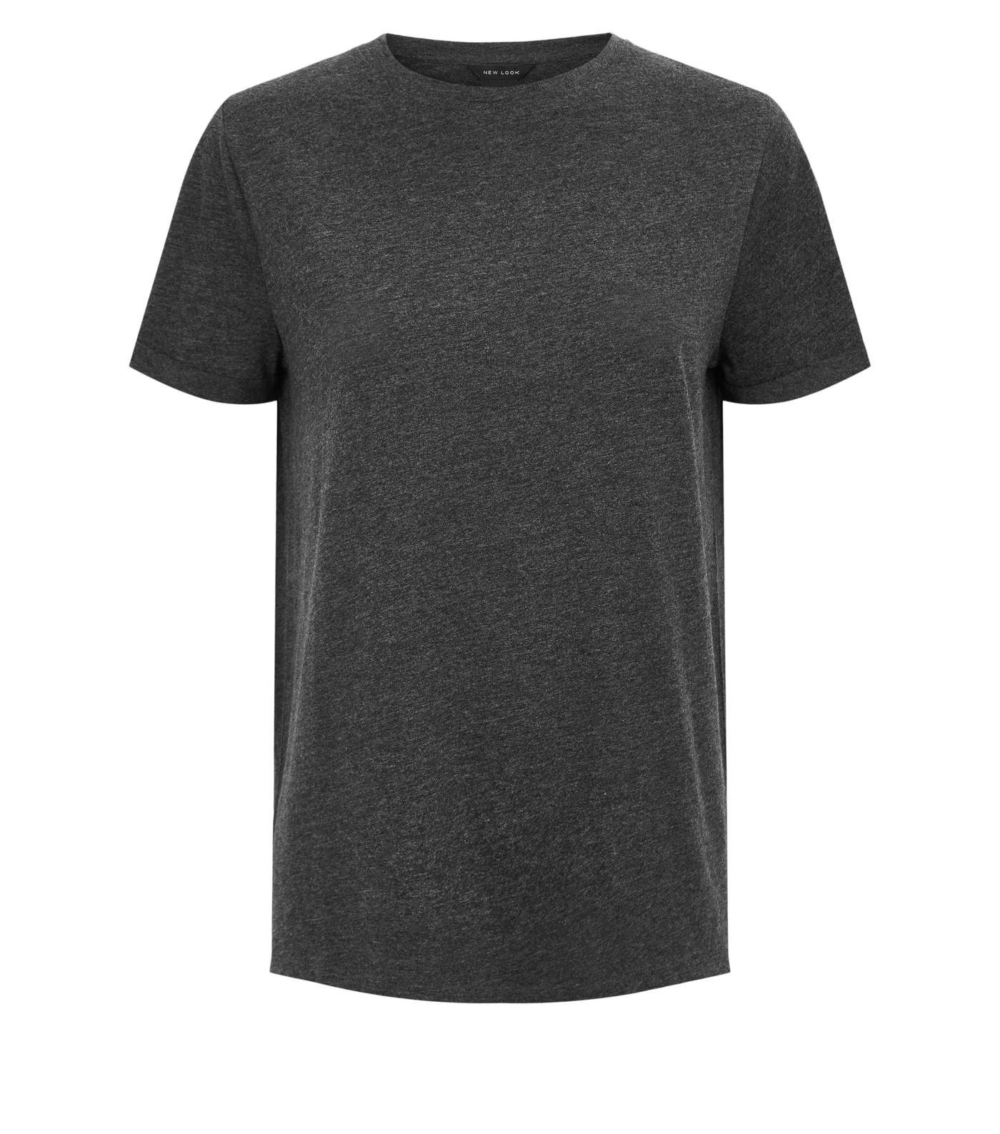 Dark Grey Roll Sleeve T-Shirt  Image 4