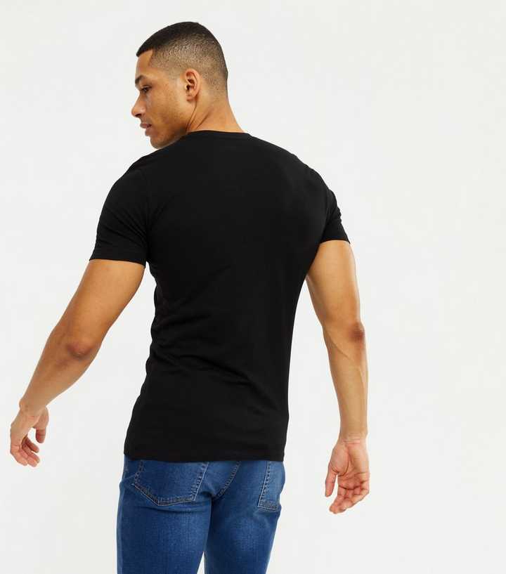 Black Muscle Fit Cotton T-Shirt