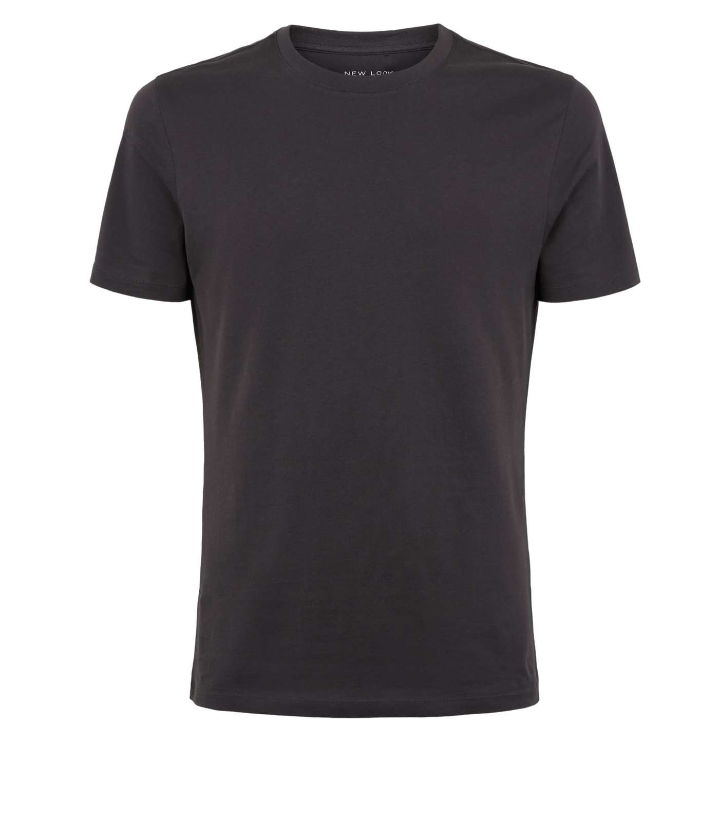 Dark Grey Muscle Fit Cotton T-Shirt Image 4