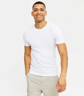Muscle Fit - T-shirt blanc en coton biologique