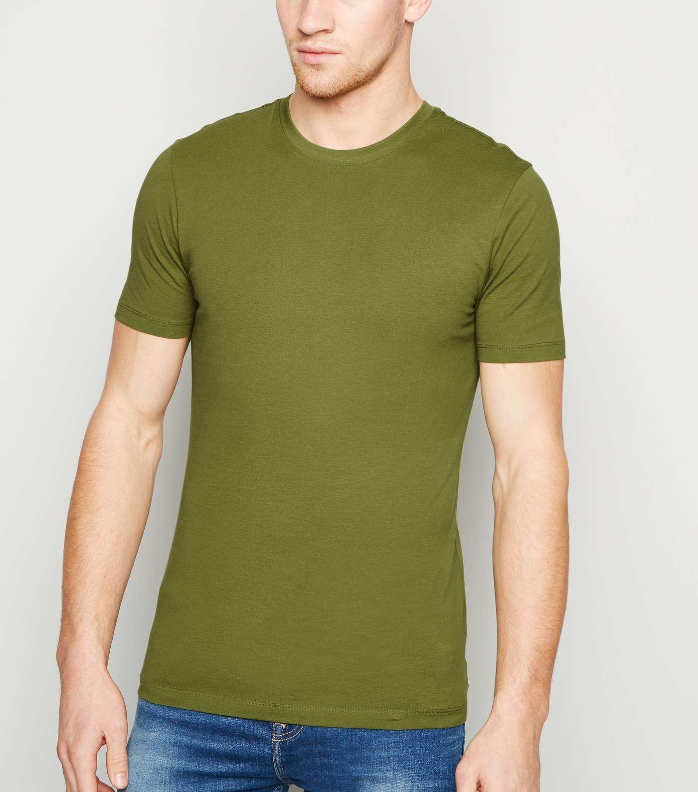 Green Muscle Fit Cotton T-Shirt