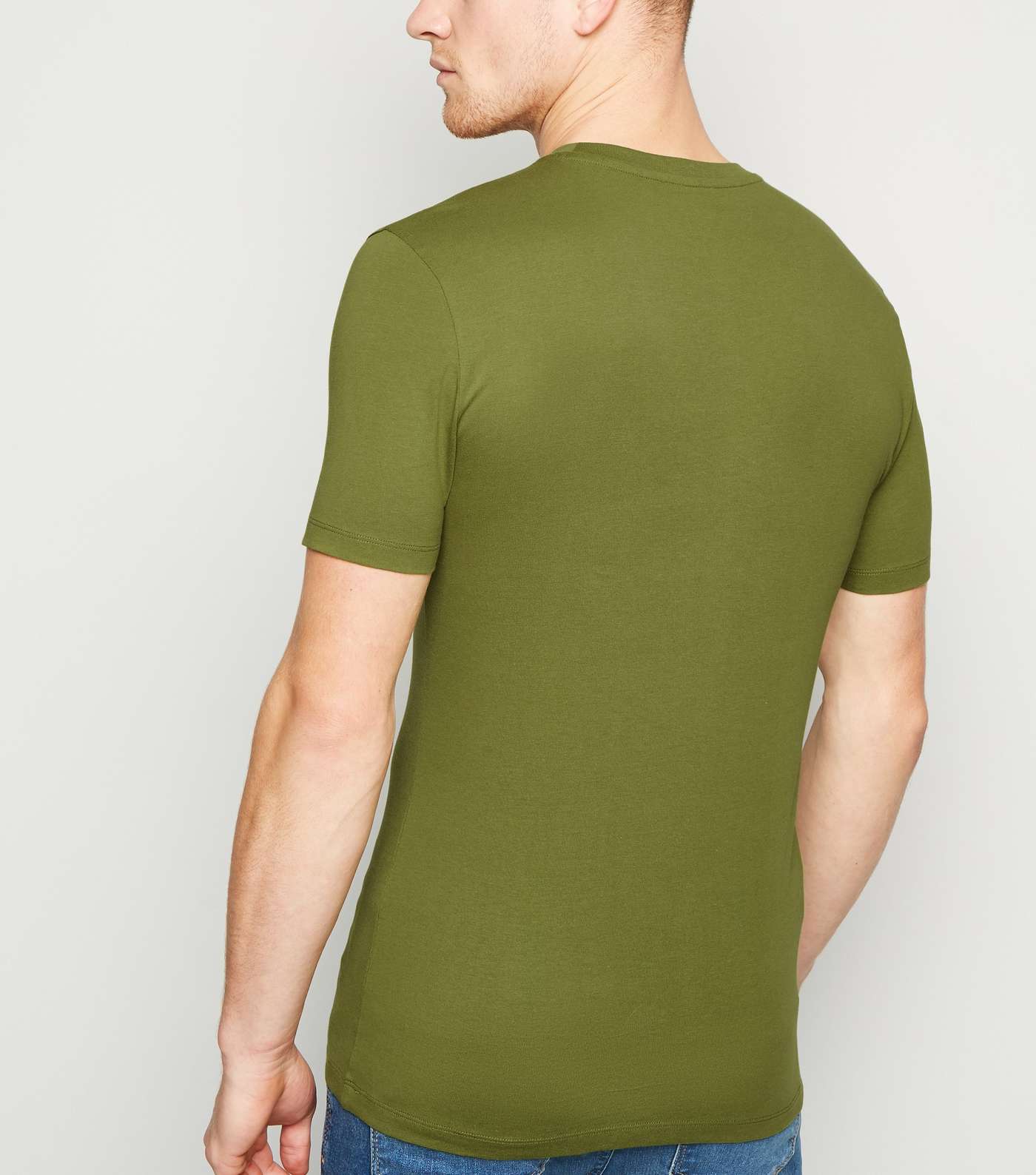 Green Muscle Fit Cotton T-Shirt Image 3