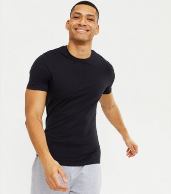 Navy Muscle Fit Cotton T-Shirt | New Look