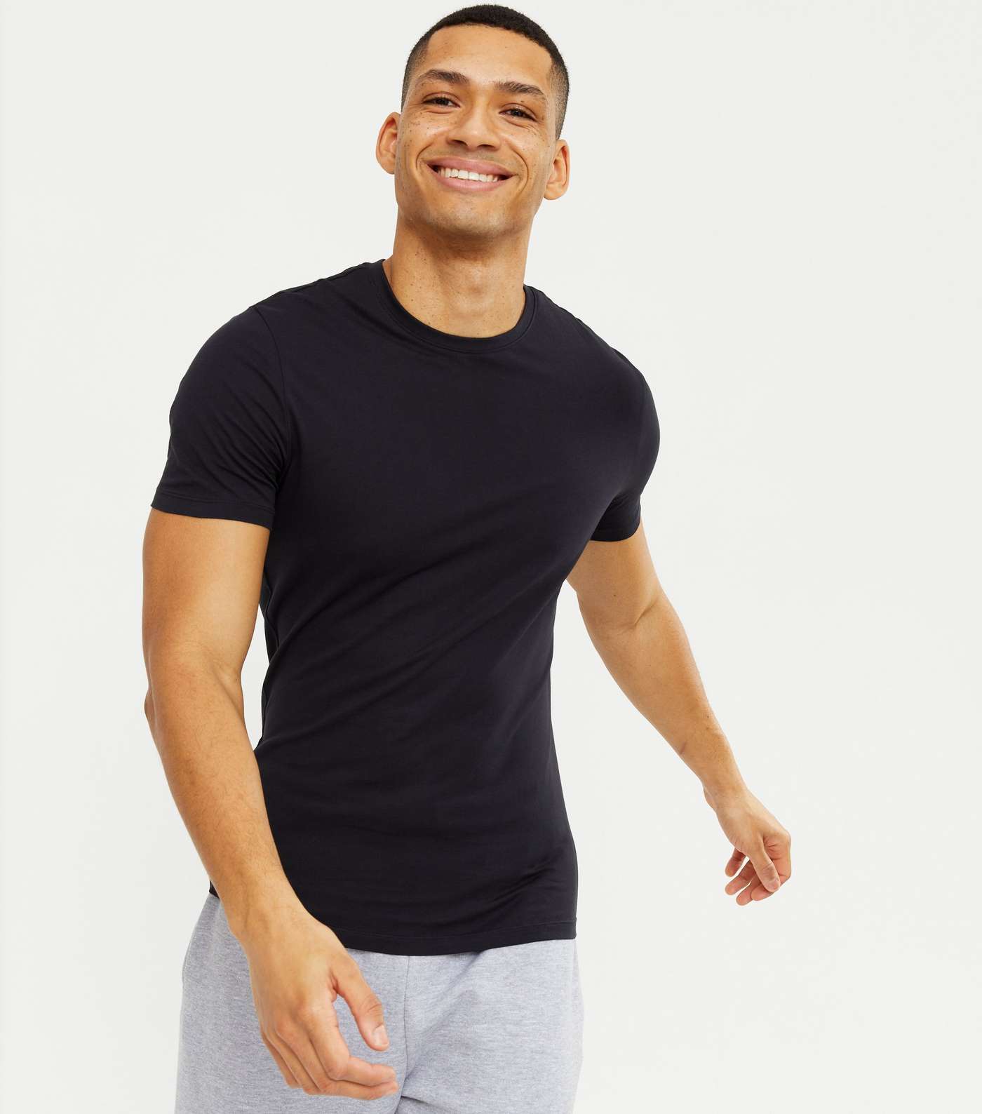Navy Muscle Fit Cotton T-Shirt