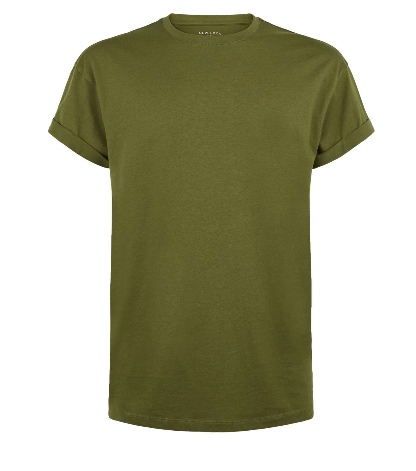 Green Cotton Short Roll Sleeve T-Shirt Image 4