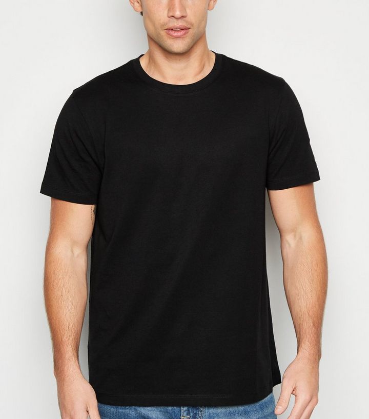 Black Cotton Crew Neck T Shirt New Look