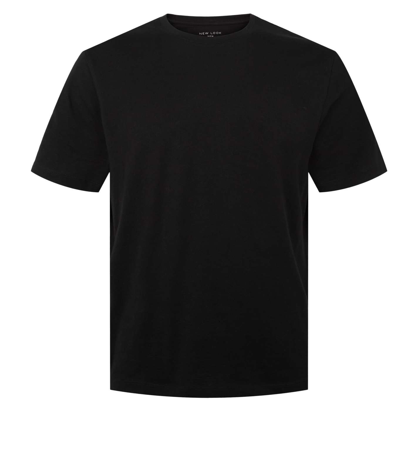 Black Cotton Crew Neck T-Shirt Image 4