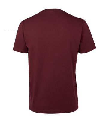 Image of Burgundy Crew Neck T-Shirt New Look