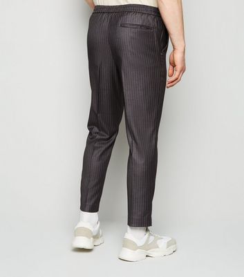 grey pinstripe joggers