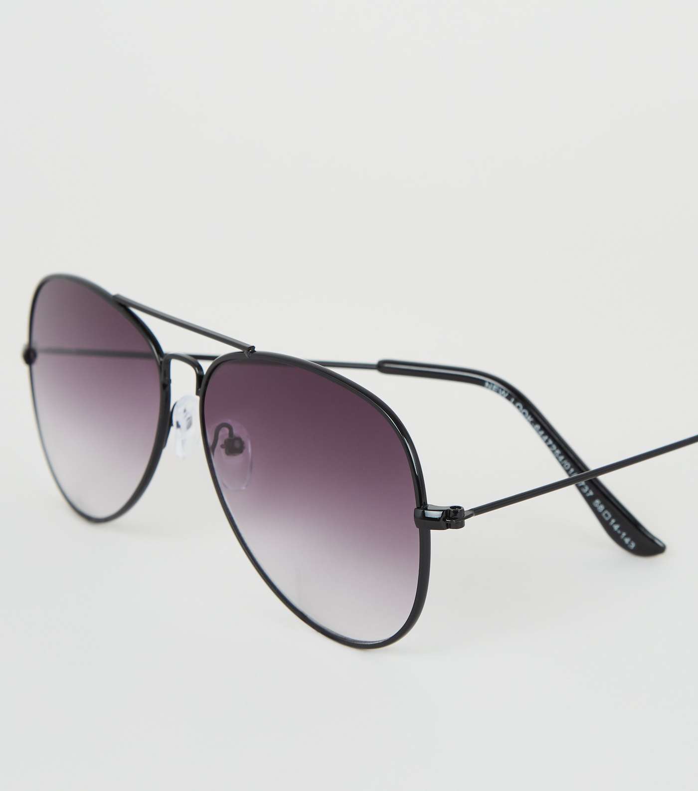 Black Thin Frame Pilot Sunglasses Image 4
