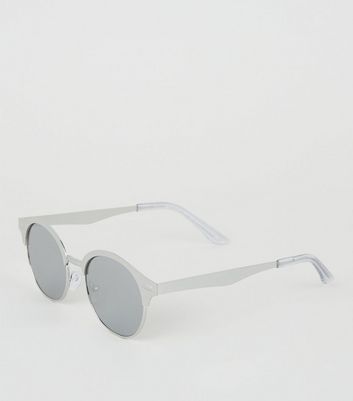 Round sunglasses outlet silver