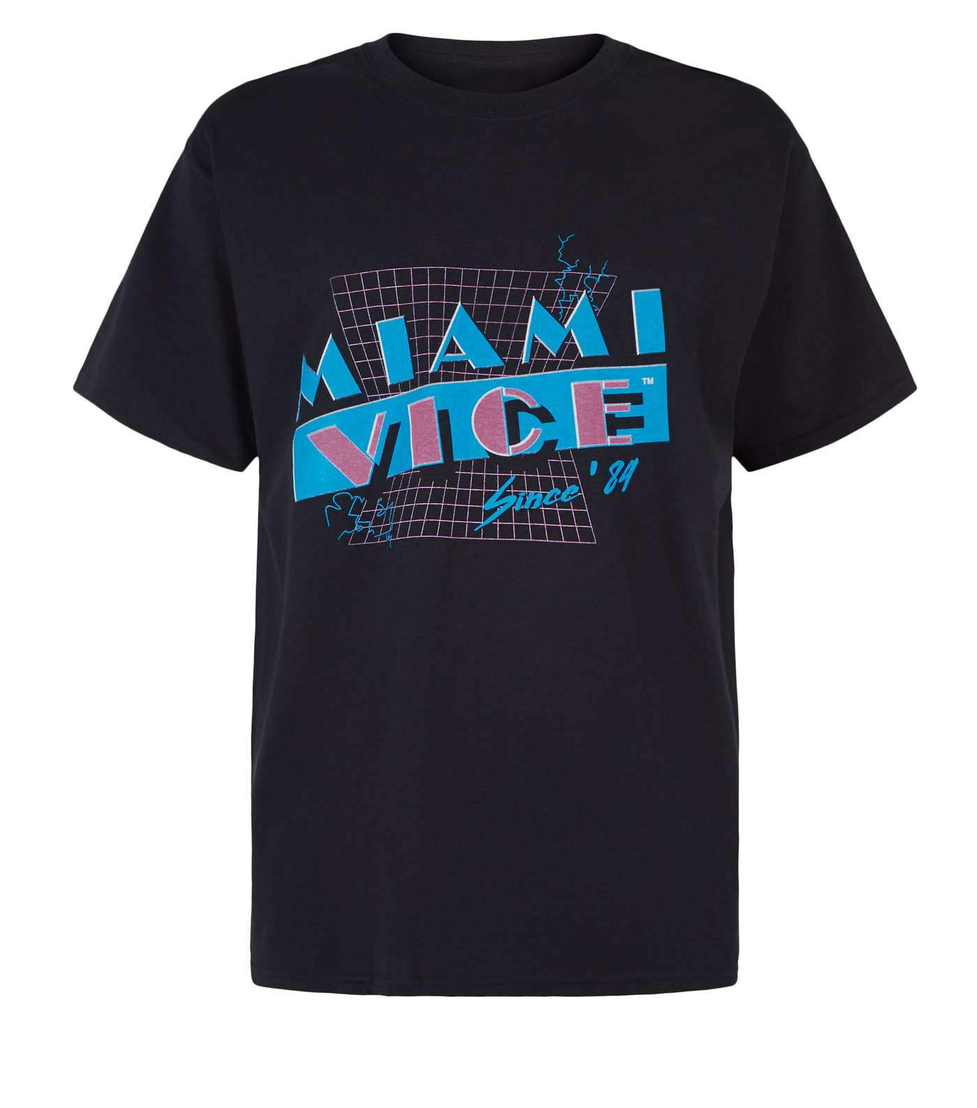 Black Miami Vice Logo T-shirt Image 4