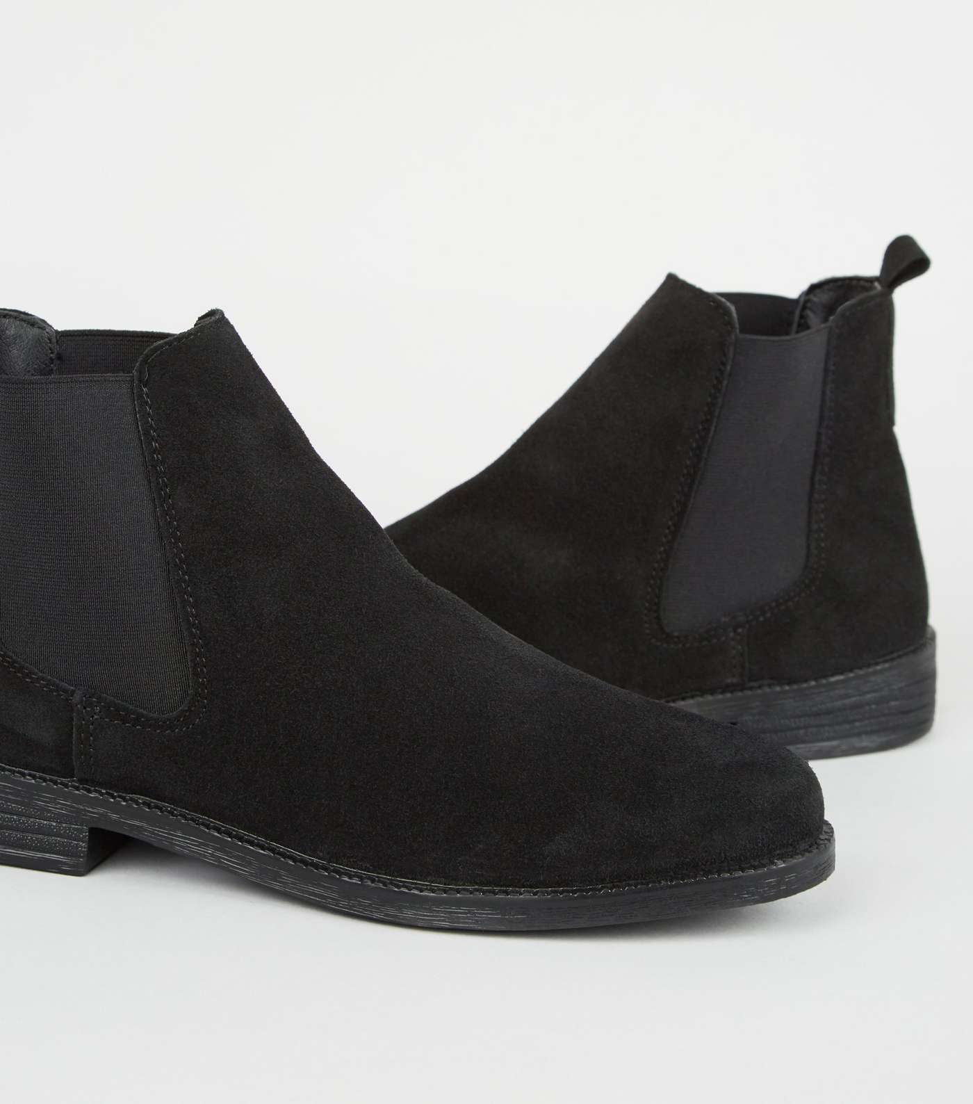 Black Suede Chelsea Boots Image 4