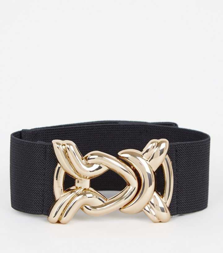 Black Knot Buckle Stretch Belt 