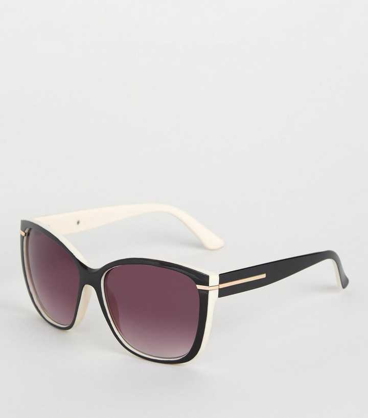 Black Monochrome Large Rectangle Sunglasses